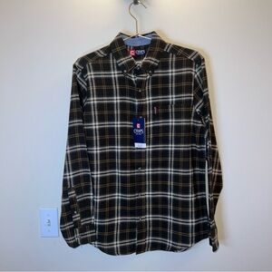 Chaps Plaid Flannel Button-Down Shirt Men’s Small NWT $65 Retail
